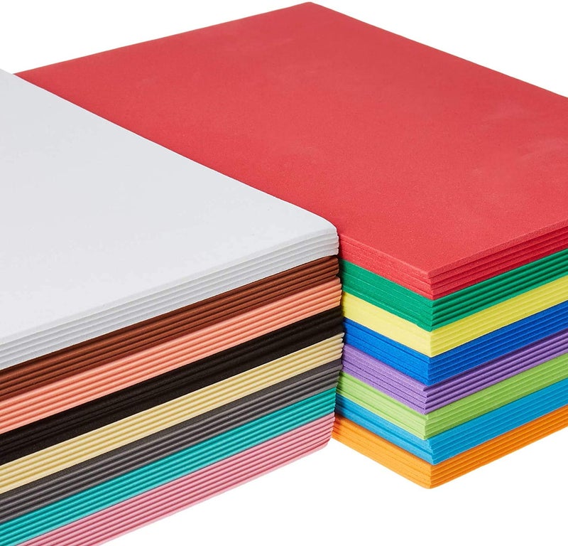 Ader Products 80 Pack EVA Foam Handicraft Sheets (6 x 9 Inches) Colorful Crafting Sponge Paper for Classroom Art and Craft DIY Projects | Thick and Soft Paper 16 Colors - Image 2